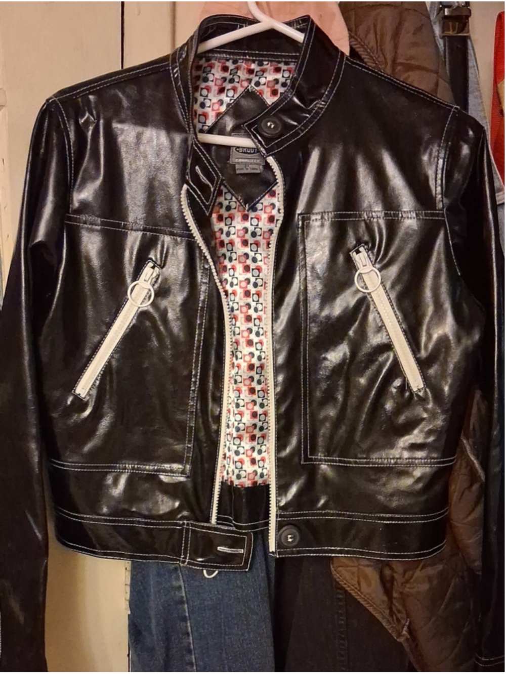 Vintage Brody Faux Leather Women's Moto Jacket M
